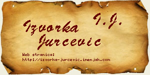 Izvorka Jurčević vizit kartica